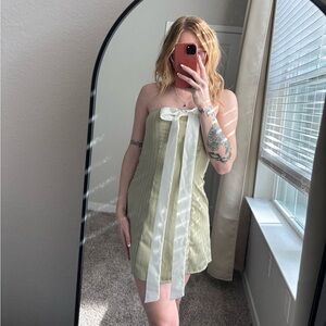 SHEIN XS stripped green dress